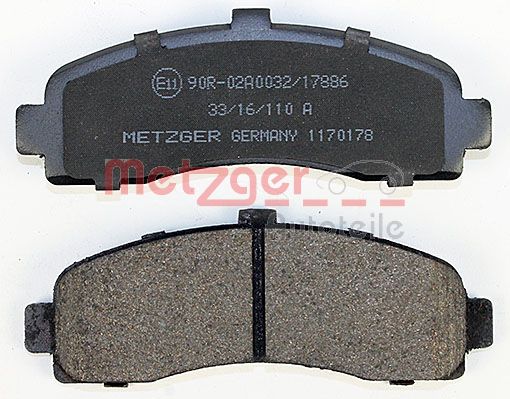 METZGER 1170178 Bremsbelagsatz, Scheibenbremse